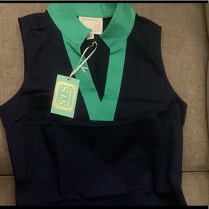 NEW Sail to Sable sleeveless cotton dress. Navy blue